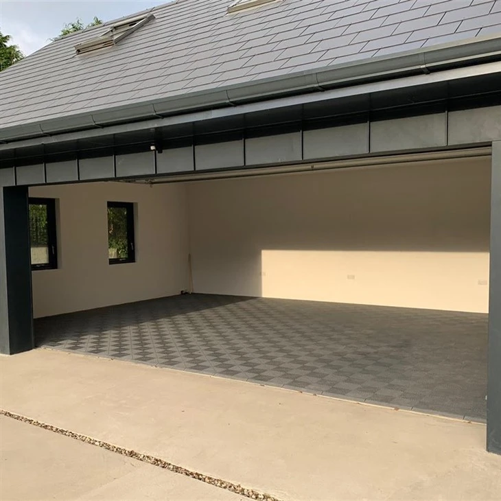 Gray Pvc Garage Flooring Tile