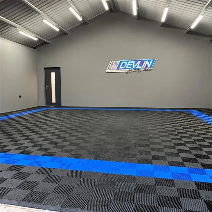 Gray Pvc Garage Flooring Tile